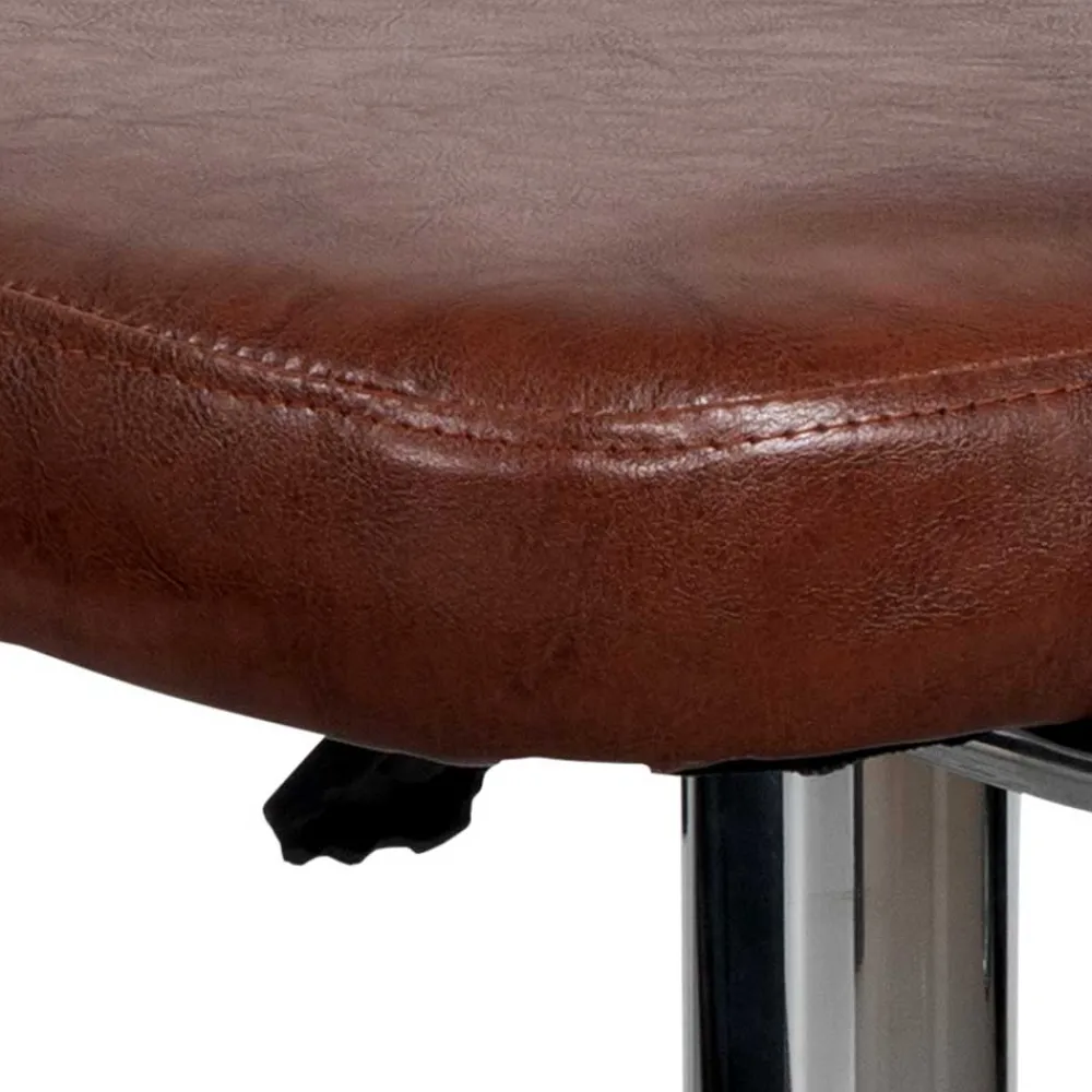 Wohnen Barhocker|Hocker*Armlehnen Barstuhl in Braun & Chrom - Usavina (2er Set)