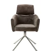 Wohnen Armlehnen Drehstuhl in Braun - Arjama (2er Set)