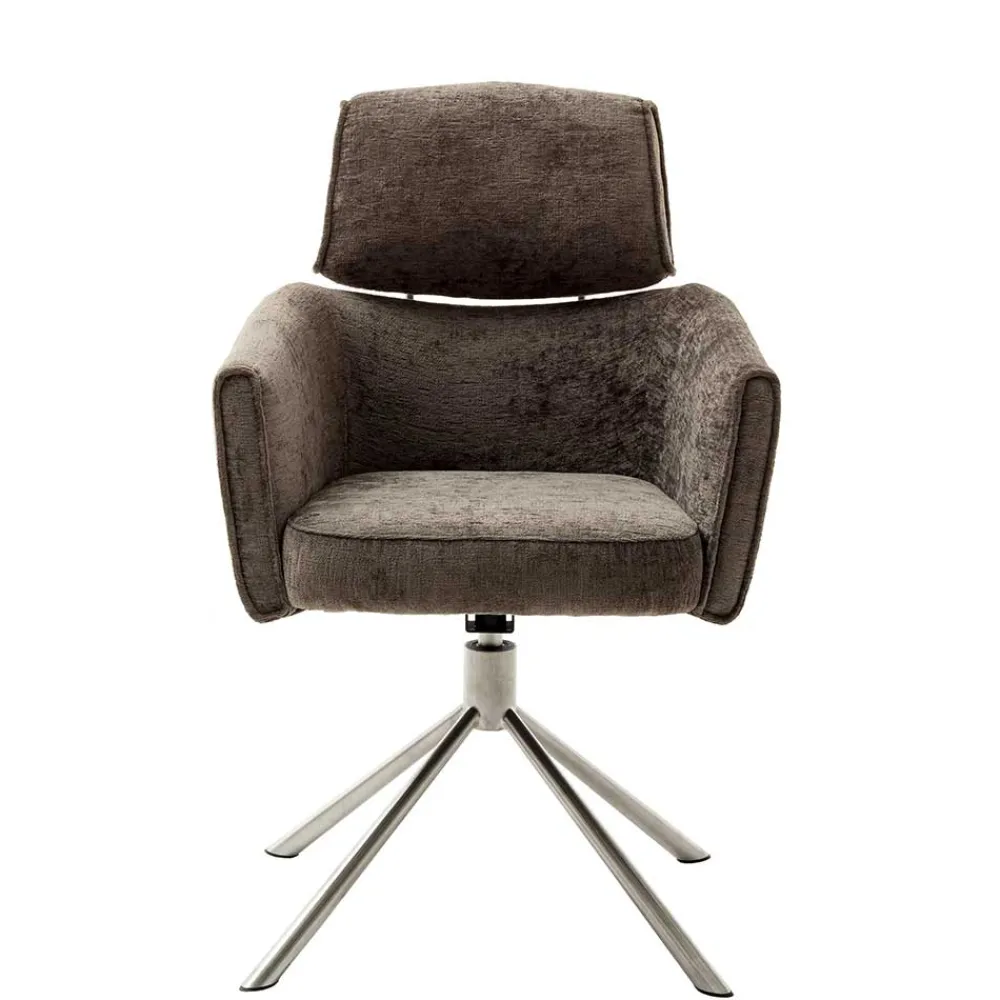 Wohnen Armlehnen Drehstuhl in Braun - Arjama (2er Set)