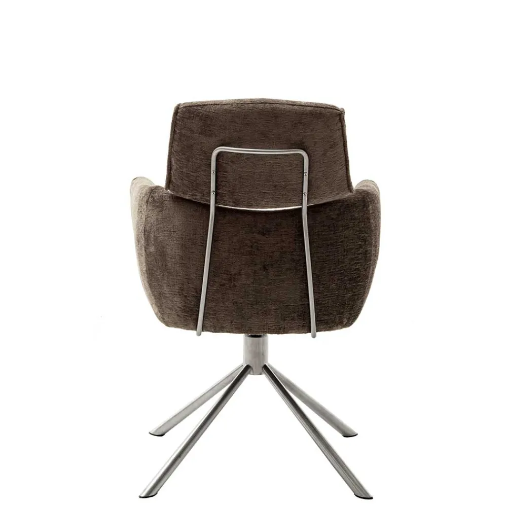 Wohnen Armlehnen Drehstuhl in Braun - Arjama (2er Set)