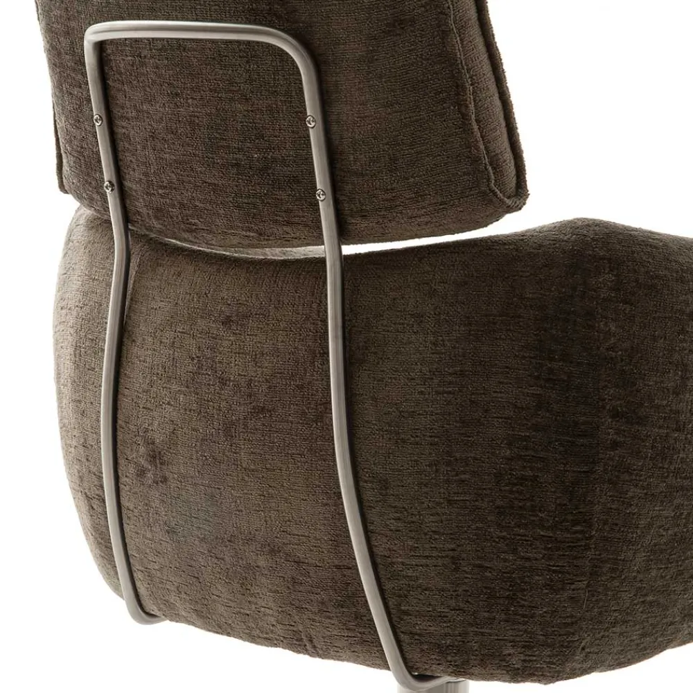 Wohnen Armlehnen Drehstuhl in Braun - Arjama (2er Set)