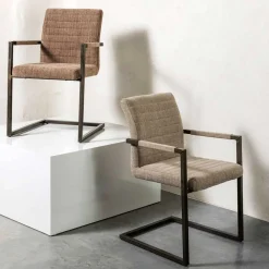 Wohnen Armlehnen Freischwinger in Beige - Sentata (2er Set)