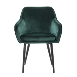 Wohnen Wohnzimmerstühle*Armlehnen Polsterstuhl in herrlichem Dunkelgrün - Abacho