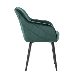 Wohnen Wohnzimmerstühle*Armlehnen Polsterstuhl in herrlichem Dunkelgrün - Abacho