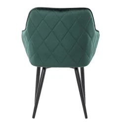 Wohnen Wohnzimmerstühle*Armlehnen Polsterstuhl in herrlichem Dunkelgrün - Abacho