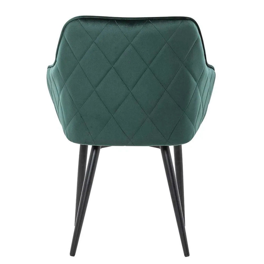 Wohnen Wohnzimmerstühle*Armlehnen Polsterstuhl in herrlichem Dunkelgrün - Abacho