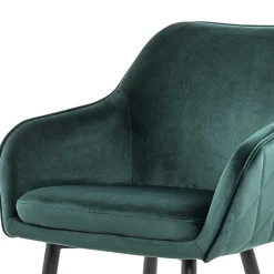 Wohnen Wohnzimmerstühle*Armlehnen Polsterstuhl in herrlichem Dunkelgrün - Abacho