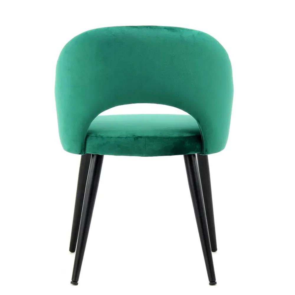 Wohnen Armlehnen Polsterstuhl mit Samt Grün - Vianada (2er Set)