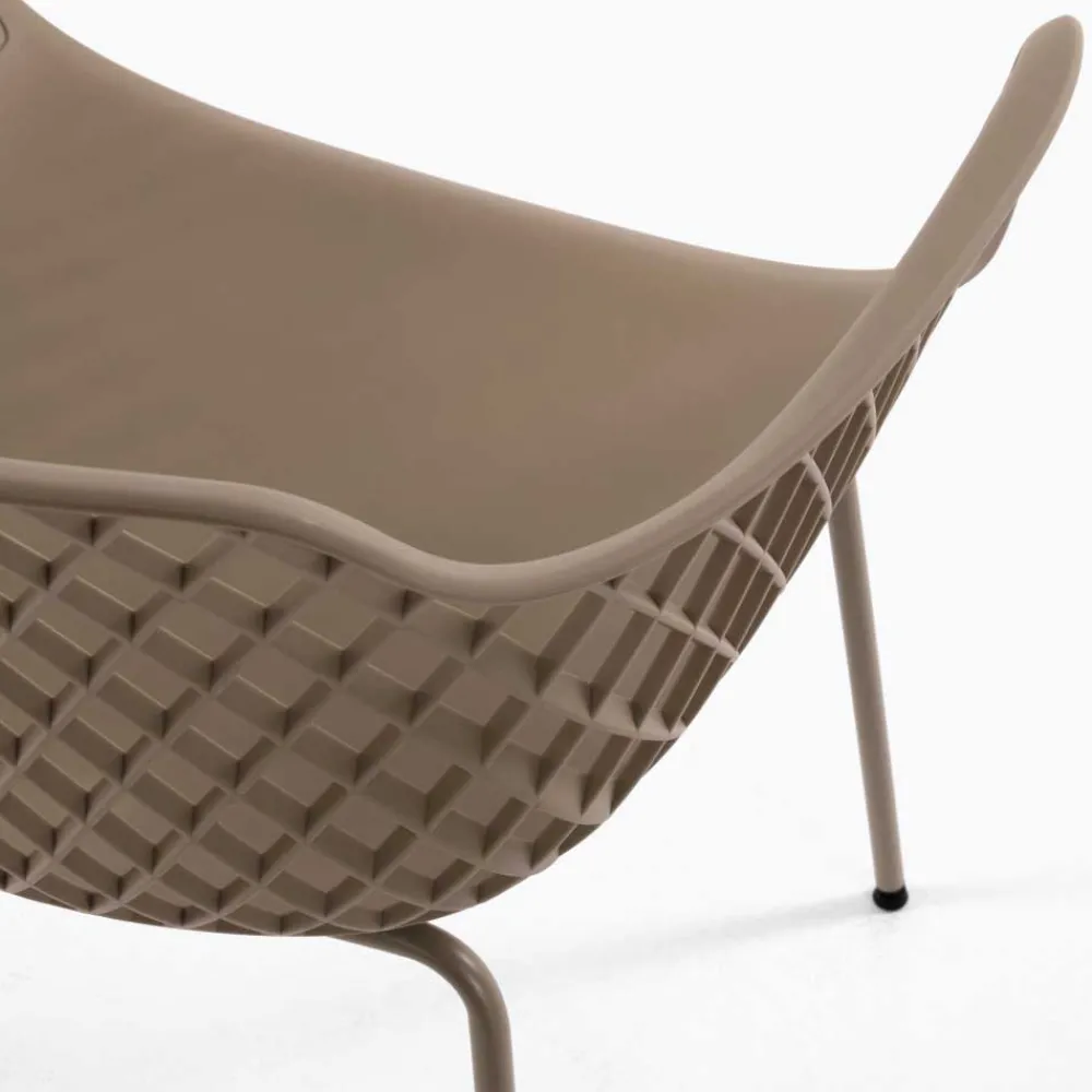 Wohnen Armlehnen Schalenstuhl in Beige - Pierega (4er Set)