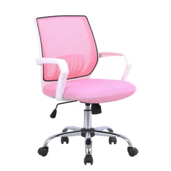 Wohnen Bürostühle*Armlehnen Schreibtischstuhl in Rosa & Weiß - Nadele