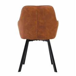 Wohnen Armlehnen Stühle in Braun Microfaser - Dronja (2er Set)