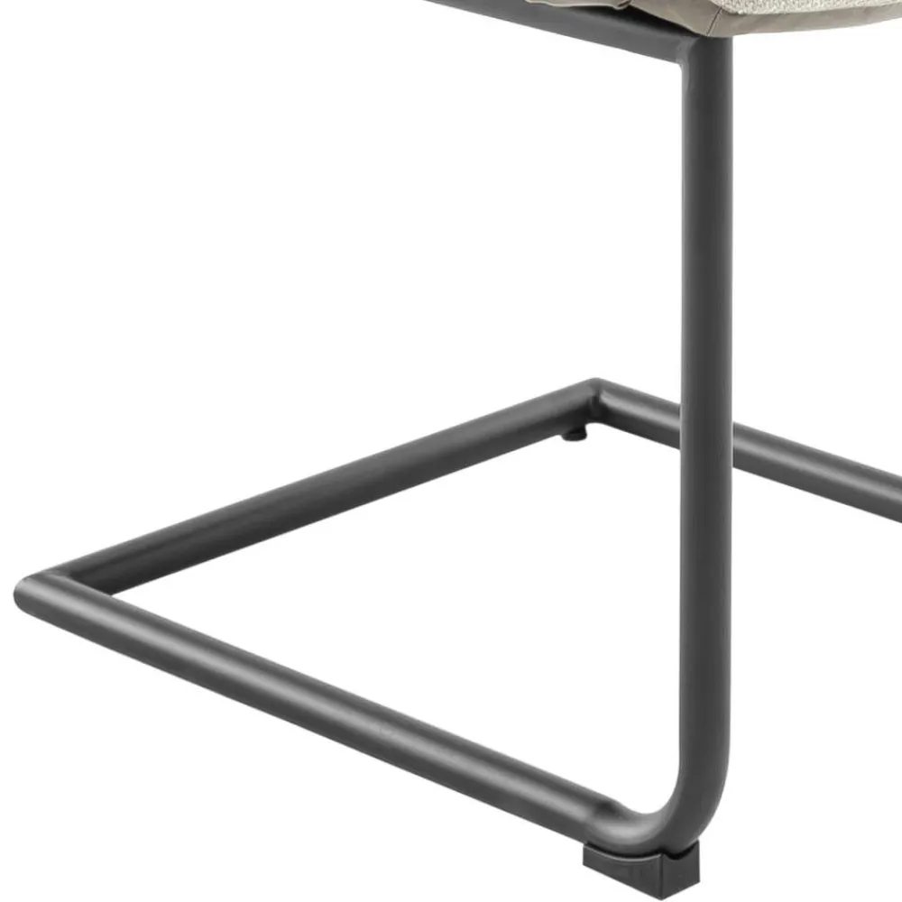 Wohnen Armlehnen-Freischwingerstuhl in Creme - Clebertus (2er Set)