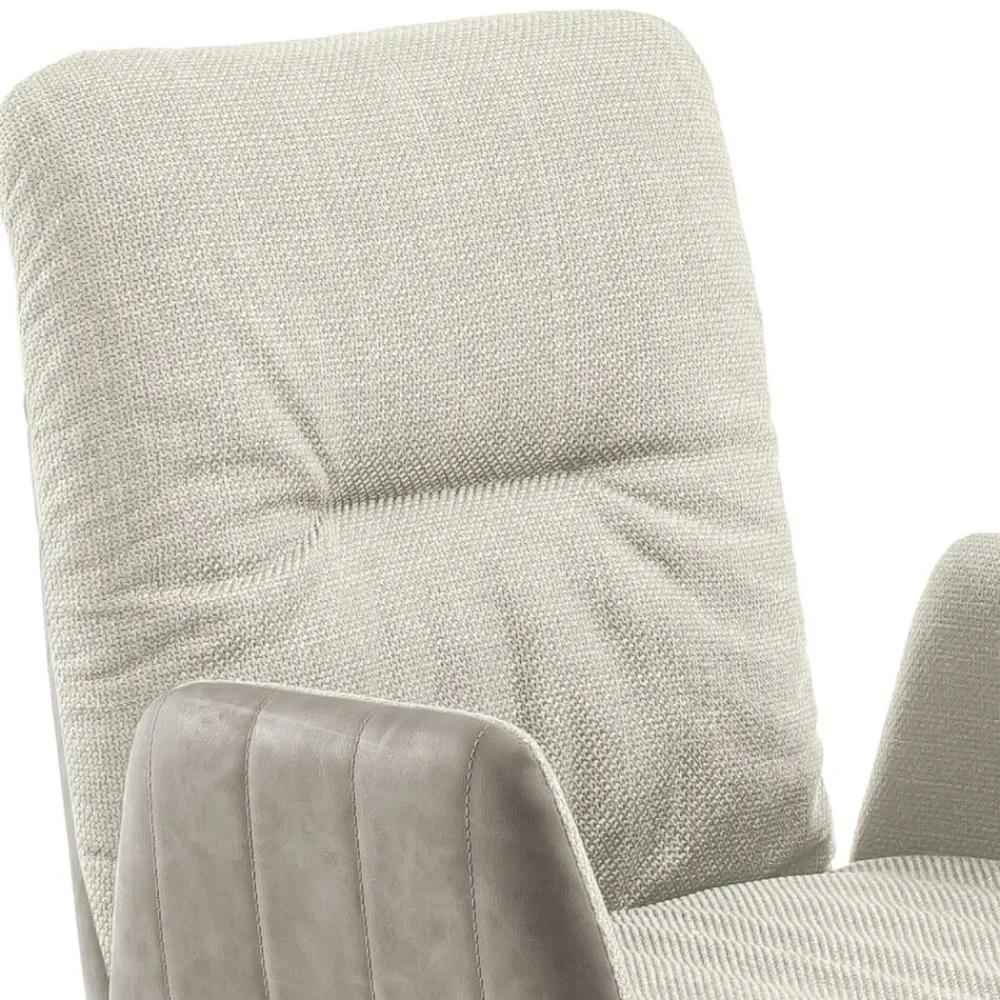 Wohnen Armlehnen-Freischwingerstuhl in Creme - Clebertus (2er Set)