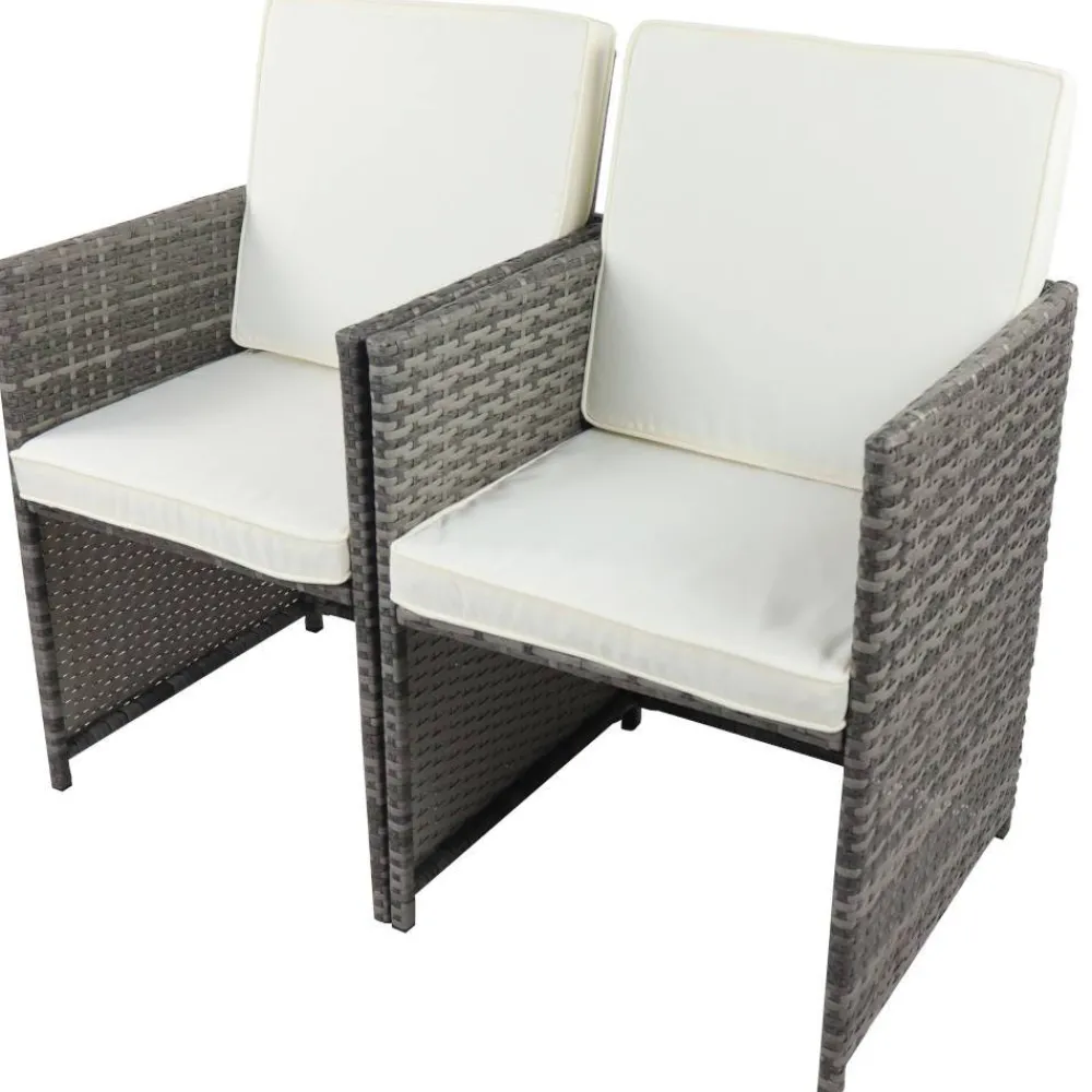 Wohnen Rattanmöbel|Lounge-Gartenmöbel*Armlehnen-Gartenstuhl aus Kunstrattan - Svanlau (2er Set)