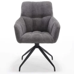 Wohnen Armlehnen-Küchenstuhl in Grau - Doinera (2er Set)