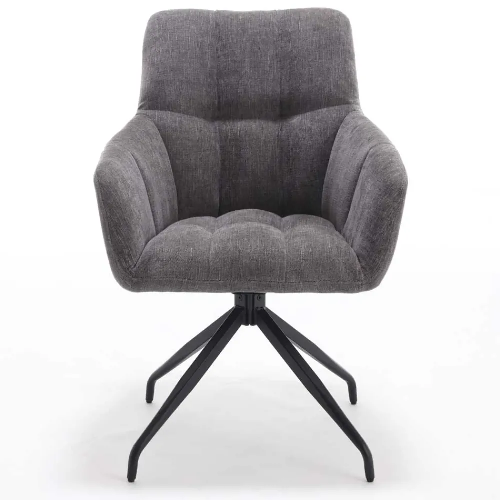 Wohnen Armlehnen-Küchenstuhl in Grau - Doinera (2er Set)