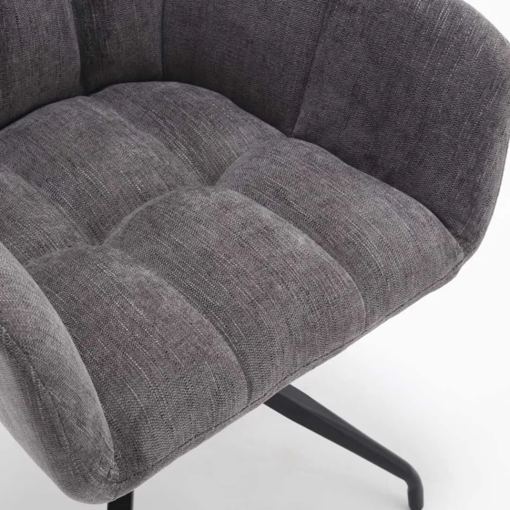 Wohnen Armlehnen-Küchenstuhl in Grau - Doinera (2er Set)