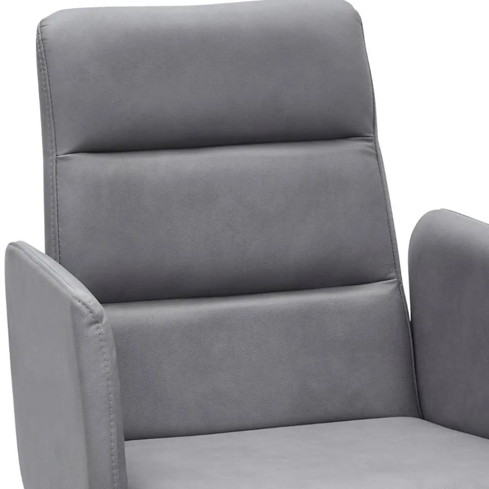 Wohnen Wohnzimmerstühle*Armlehnen-Polsterstuhl in Hellgrau - Vanimarias