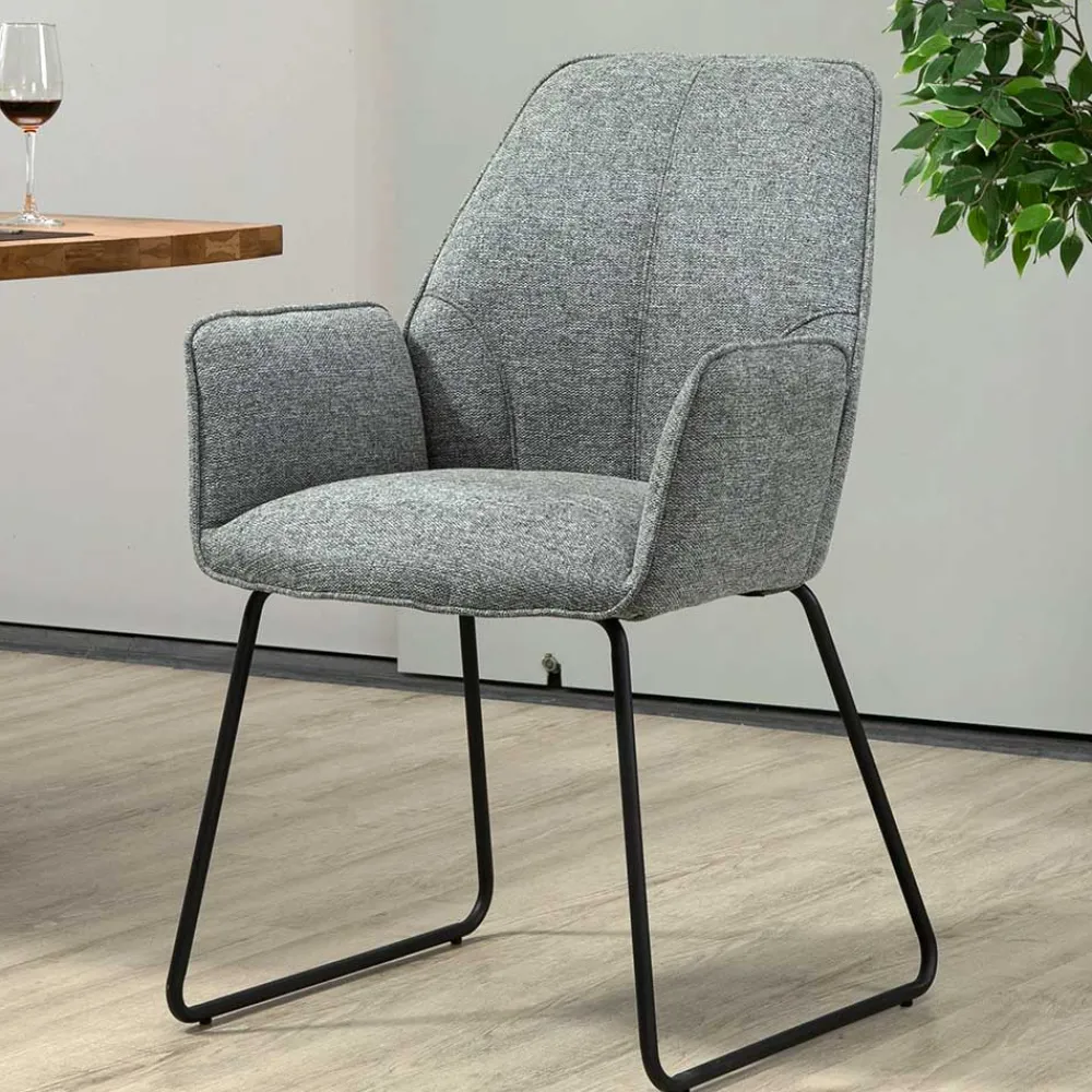 Wohnen Wohnzimmerstühle*Armlehnenstühle mit Bügelgestell - Ykan (2er Set)