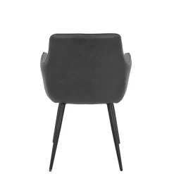 Wohnen Armlehnenstuehle in Anthrazit Samtvelours - Naas (2er Set)