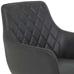 Wohnen Armlehnenstuehle in Anthrazit Samtvelours - Naas (2er Set)