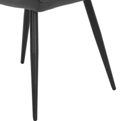 Wohnen Armlehnenstuehle in Anthrazit Samtvelours - Naas (2er Set)