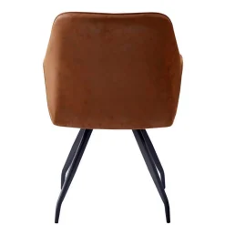 Wohnen Armlehnenstuhl aus braunem Kunstleder - Gonnya