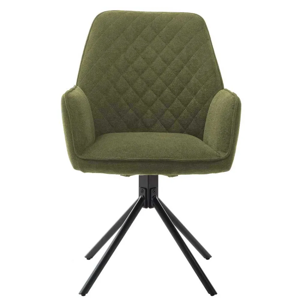 Wohnen Armlehnenstuhl aus Chenillegewebe - Gomata (2er Set)