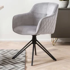 Wohnen Schwarze Möbel|Graue Möbel*Armlehnenstuhl drehbar für Esstisch - Onesting