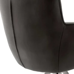 Wohnen Wohnzimmerstühle*Armlehnenstuhl in Anthrazit Leder - Carbonaro (2er Set)