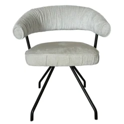 Wohnen Küchenstühle|Esszimmerstühle*Armlehnenstuhl in Beige Chenille - Florina (2er Set)