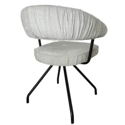 Wohnen Küchenstühle|Esszimmerstühle*Armlehnenstuhl in Beige Chenille - Florina (2er Set)