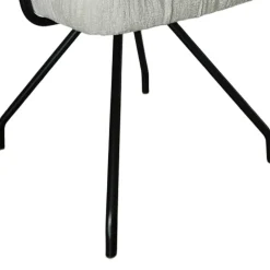 Wohnen Küchenstühle|Esszimmerstühle*Armlehnenstuhl in Beige Chenille - Florina (2er Set)