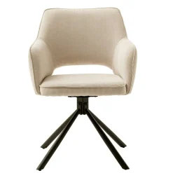 Wohnen Wohnzimmerstühle*Armlehnenstuhl in Creme Cord - Makimona (2er Set)