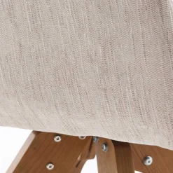 Wohnen Küchenstühle|Esszimmerstühle*Armlehnenstuhl in Creme Strukturstoff - Crystoga (2er Set)