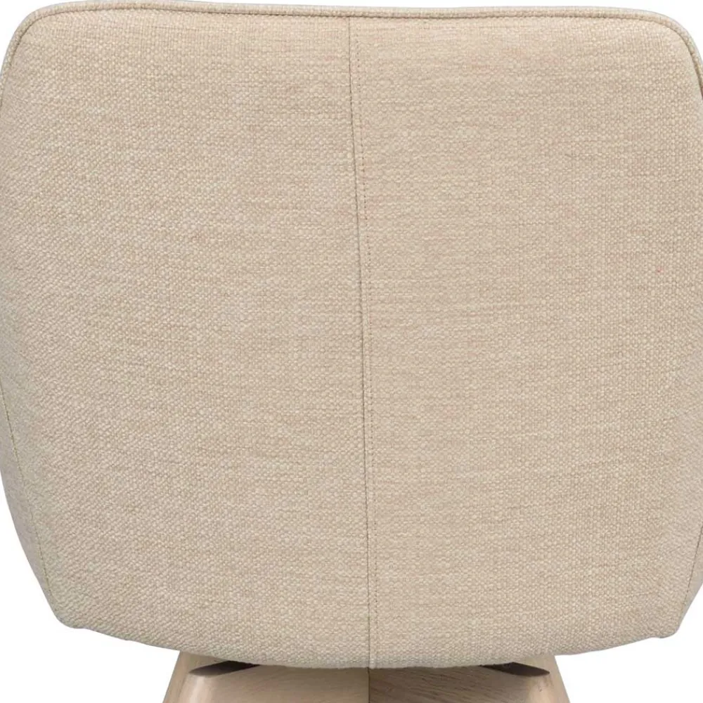 Wohnen Wohnzimmerstühle*Armlehnenstuhl in Cremeweiß Stoff - Systrem (2er Set)