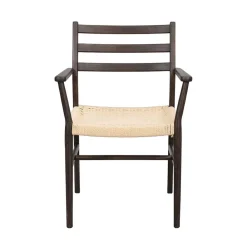 Wohnen Massivholzmöbel|Rattanmöbel*Armlehnenstuhl in Eiche Dunkel - Gardaz