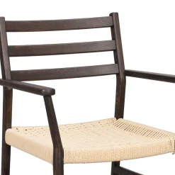 Wohnen Massivholzmöbel|Rattanmöbel*Armlehnenstuhl in Eiche Dunkel - Gardaz