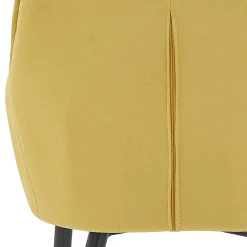 Wohnen Armlehnenstuhl in Gelb Leinenstoff - Campiona