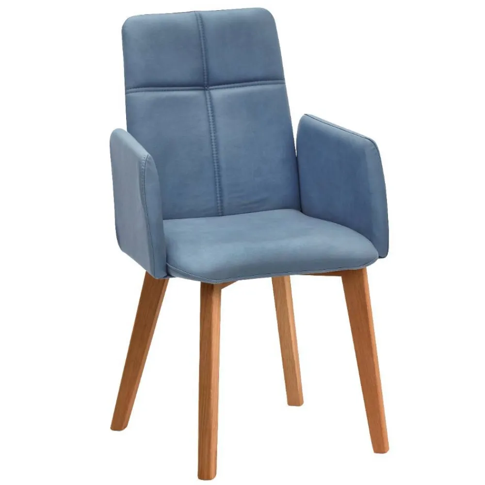 Wohnen Wohnzimmerstühle*Armlehnenstuhl in Hellblau - Nenna