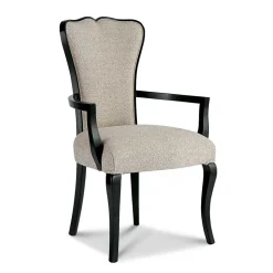 Wohnen Armlehnenstuhl in Hellgrau und Schwarz - Tuscano