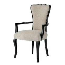 Wohnen Armlehnenstuhl in Hellgrau und Schwarz - Tuscano