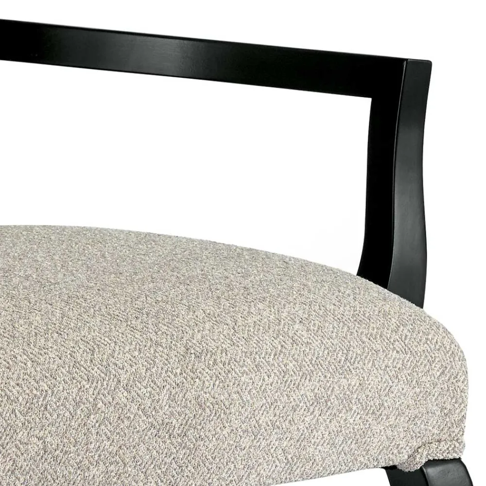 Wohnen Armlehnenstuhl in Hellgrau und Schwarz - Tuscano