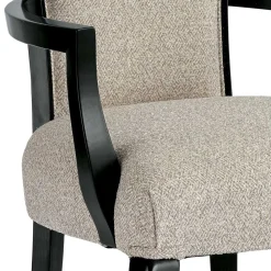 Wohnen Armlehnenstuhl in Hellgrau und Schwarz - Tuscano