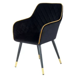 Wohnen Wohnzimmerstühle*Armlehnenstuhl in Schwarz und Gold - Scope