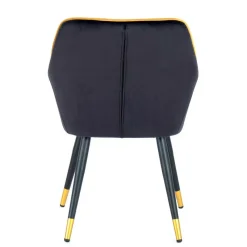 Wohnen Wohnzimmerstühle*Armlehnenstuhl in Schwarz und Gold - Scope