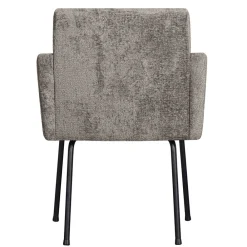 Wohnen Schwarze Möbel|Graue Möbel*Armlehnenstuhl in Taupe Webstoff - Kalindo (2er Set)