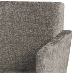 Wohnen Schwarze Möbel|Graue Möbel*Armlehnenstuhl in Taupe Webstoff - Kalindo (2er Set)