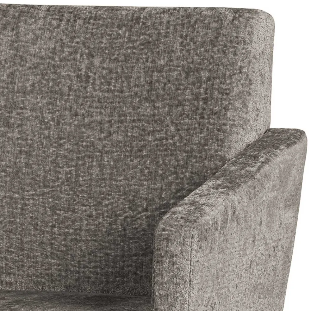 Wohnen Schwarze Möbel|Graue Möbel*Armlehnenstuhl in Taupe Webstoff - Kalindo (2er Set)