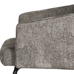 Wohnen Schwarze Möbel|Graue Möbel*Armlehnenstuhl in Taupe Webstoff - Kalindo (2er Set)